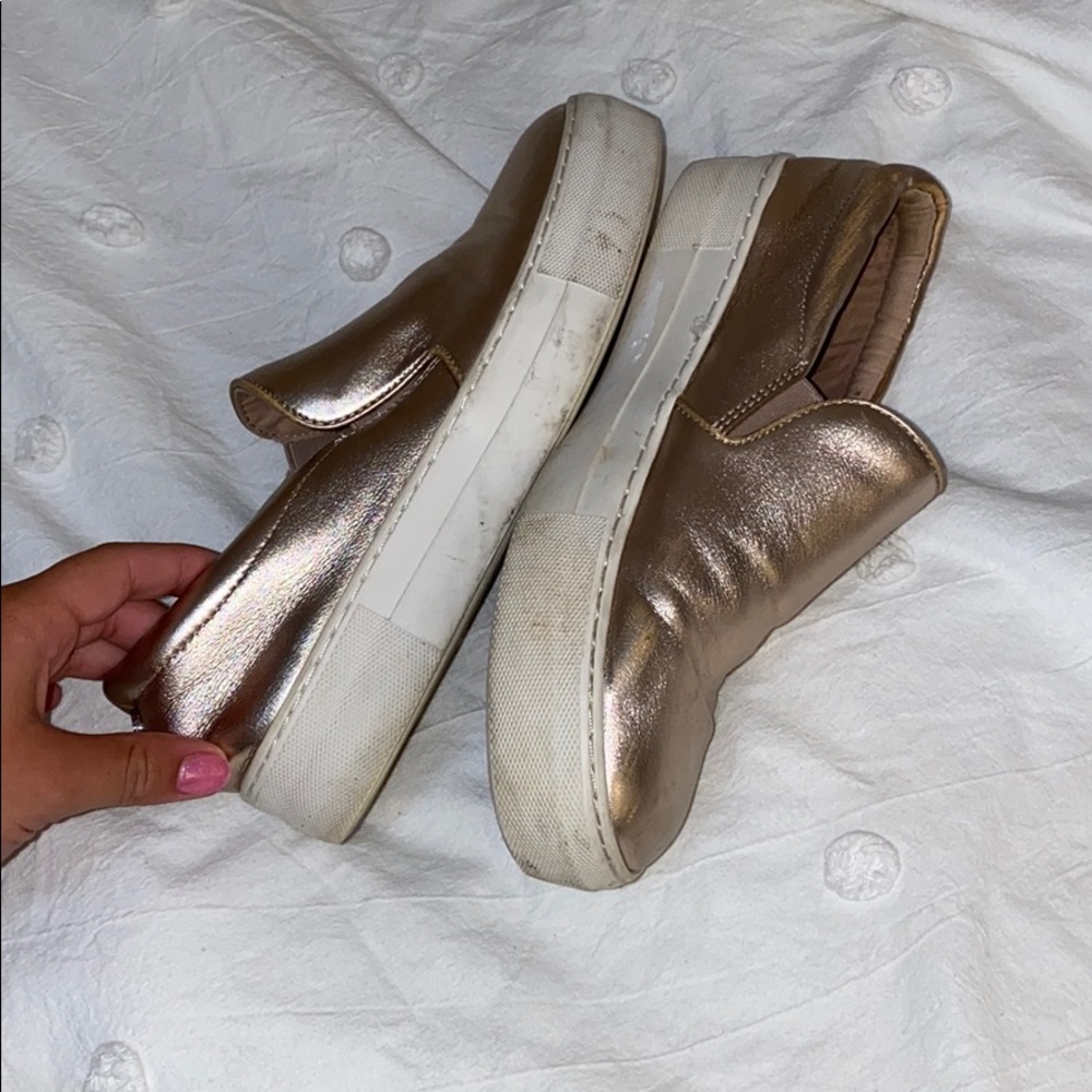 Rose gold Steve Madden slip on sneaker